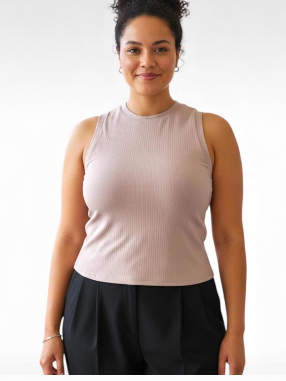 Rhône Modern Rib Tank - Rose Dust M NWT